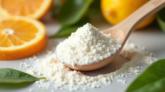 Concept visuel représentant les bienfaits du collagène pour la minceur avec des éléments symboliques de transformation corporelle